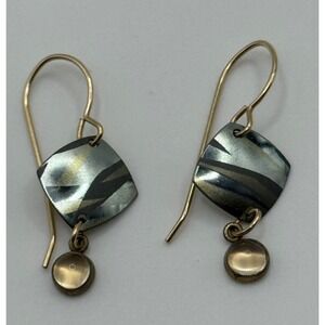 Holly Yashi Signed Niobium Dangle Earrings